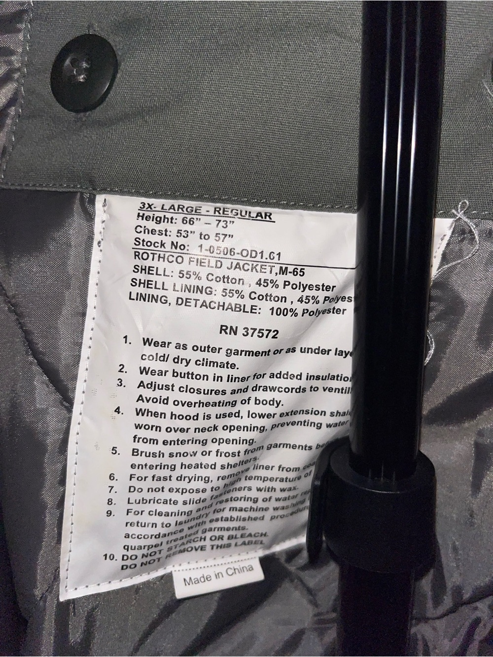 NWOT Rothco M-65 Field Jacket - Picture 7 of 14